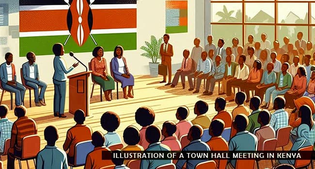 Map of Kenya showing regional governance structures